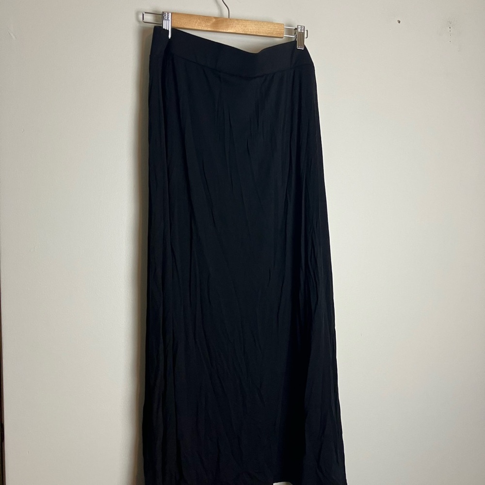 Lane Bryant Plus Size Basic Solid Black Maxi Skirt - image 6